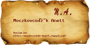 Moczkovcsák Anett névjegykártya